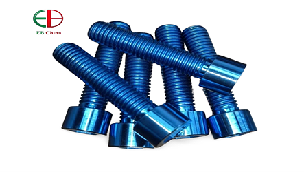 蓝色圆柱体内六角钛螺栓